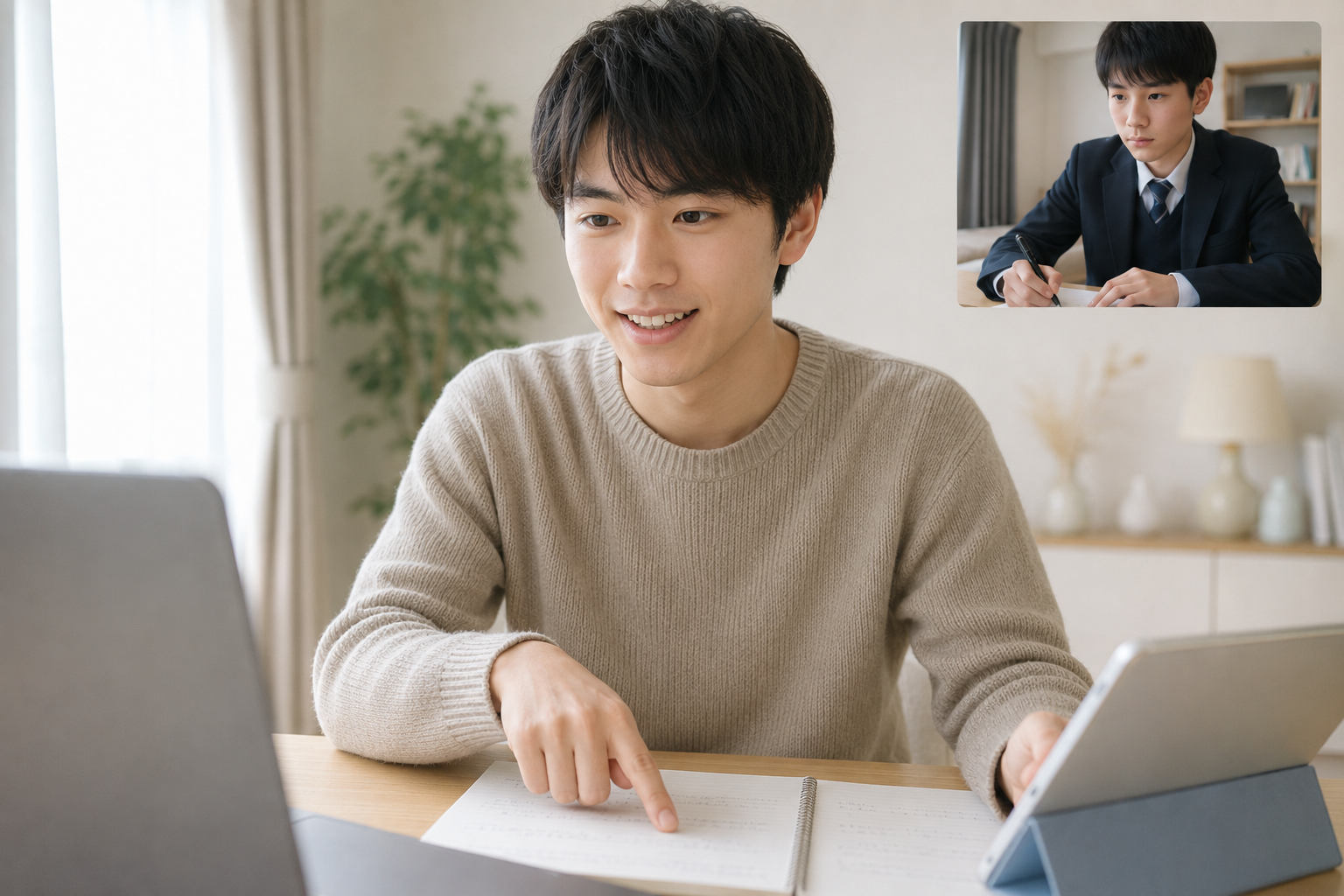 授業から学習計画まで一貫して担当する講師のオンライン指導
